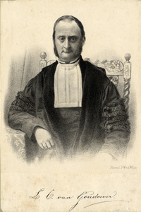 104806 Portret van L.C. van Goudoever, geboren 1820, hoogleraar in de geneeskunde aan de Utrechtse universiteit ...